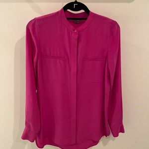 Vince 100% silk blouse. Size 4. Color is deep pink